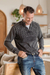 Men's cotton sweater, 'Stylish in Charcoal' - Men's Stone Washed Cotton Pullover Sweater (image 2b) thumbail