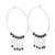 Hematite hoop earrings, 'Last Dance' - Indian Sterling Silver and Hematite Hoop Earrings thumbail