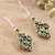 Peridot dangle earrings, 'Pale Green Sparkle' - Handmade Sterling Silver and Peridot Dangle Earrings (image 2) thumbail