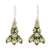Peridot dangle earrings, 'Gleaming Tower' - Sterling Silver and Peridot Dangle Earrings thumbail