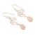 Rose quartz dangle earrings, 'Pink Tree' - Rose Quartz and Sterling Silver Dangle Earrings (image 2c) thumbail