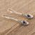Lapis lazuli dangle earrings, 'Royal Snake' - Sterling Silver and Lapis Lazuli Snake Earrings (image 2) thumbail