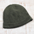 Cotton knit hat, 'Classy Olive' - 100% Cotton Knitted Hat in Dark Artichoke and Stone Washed thumbail