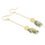Gold-plated labradorite and onyx dangle earrings, 'Pure Luxury' - Gold-Plated Labradorite and Onyx Dangle Earrings (image 2c) thumbail