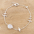 Rainbow moonstone pendant bracelet, 'White Rapids' - Sterling Silver and Rainbow Moonstone Pendant Bracelet