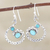 Sterling silver dangle earrings, 'Fancy Swirl' - Artisan Crafted Sterling Silver Dangle Earrings (image 2b) thumbail