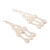 Rainbow moonstone chandelier earrings, 'Misty Cascade' - Sterling Silver and Rainbow Moonstone Chandelier Earrings (image 2c) thumbail
