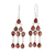 Garnet chandelier earrings, 'Radiant Waterfall' - Sterling Silver and Garnet Chandelier Earrings thumbail