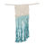 Cotton macrame bunting, 'Knotted Harmony' - Blue and White Cotton Macrame Bunting