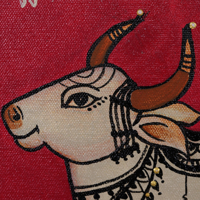 'Holy Cows' - Pintura de vaca acrílica sobre lienzo