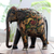 Escultura de madera pintada a mano. - Escultura de elefante de madera de neem pintada a mano.