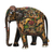 Hand-painted wood sculpture, 'Forest Beauty' - Hand-Painted Neem Wood Elephant Sculpture