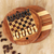 Ebony wood mini chess set, 'Meeting of the Minds' - Acacia and Ebony Wood Mini Chess Set (image 2b) thumbail