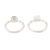 Gemstone solitaire rings, 'Celestial Bodies' (pair) - Labradorite and Moonstone Solitaire Rings (Pair) (image 2c) thumbail