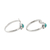 Sterling silver toe rings, 'Gemstone Spiral in Turquoise' (pair) - Indian Sterling Silver Toe Rings (Pair)