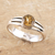 Citrine single stone ring, 'Golden Wish' - Citrine and Sterling Silver Single Stone Ring (image 2) thumbail
