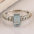 Blue topaz solitaire ring, 'Ancient Beauty' - Sterling Silver and Blue Topaz Solitaire Ring