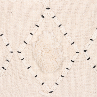 Fundas de cojines de algodón bordados, (par) - Fundas de cojín de algodón bordadas de la India (par)