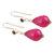 Agate and garnet dangle earrings, 'Hard Candy' - Hand Crafted Agate and Garnet Dangle Earrings