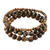 Gemstone beaded stretch bracelets, 'Healing Trio' (set of 3) - Tiger's Eye and Onyx Beaded Stretch Bracelet (Set of 3)