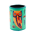 Papier mache pen holder, 'Owl Story in Teal' - Papier Mache Owl-Motif Pen Holder