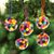 Wool holiday ornaments, 'Disco Christmas' (set of 5) - Wool Disco Ball Holiday Ornaments (Set of 5)