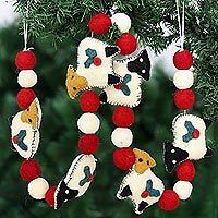Featured review for Wool Christmas tree garland, Fluffy Friends