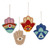 Wool holiday ornaments, 'Hamsa Holiday' (set of 4) - Wool Hamsa Hand Holiday Ornaments (Set of 4) thumbail