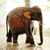 Hand-painted wood sculpture, 'Mughal Luxury' - Hand Painted Neem Wood Elephant Sculpture (image 2) thumbail