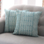 Cotton cushion covers, 'Jade Sea' (pair) - Cotton Cushion Covers with Geometric Patterns (Pair) (image 2) thumbail