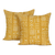 Cotton cushion covers, 'Goldenrod Fields' (pair) - Goldenrod Cotton Cushion Covers from India (Pair) thumbail