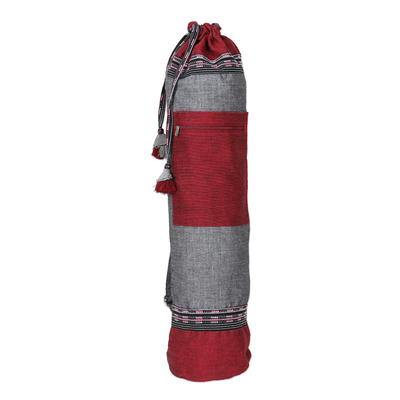Portador de colchoneta de yoga de algodón - Portador de colchoneta de yoga de algodón hecho a mano artesanalmente