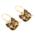 Gold-plated dangle earrings, 'Outdoor Cat' - Gold-Plated Sterling Silver Cat Dangle Earrings (image 2b) thumbail