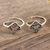 Sterling silver toe rings, 'Bird Bath' (pair) - Sterling Silver Bird-Motif Toes Rings from India (Pair)