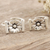 Sterling silver toe rings, 'Glimmering Petals' (pair) - Sterling Silver Floral-Motif Toe Rings (Pair)