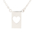 Sterling silver pendant necklace, 'Framed in Love' - Sterling Silver Heart-Motif Pendant Necklace