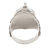 Rainbow moonstone locket ring, 'Misty Night' - Sterling Silver and Rainbow Moonstone Locket Ring