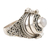 Rainbow moonstone locket ring, 'Misty Flower' - Rainbow Moonstone Locket Ring from India