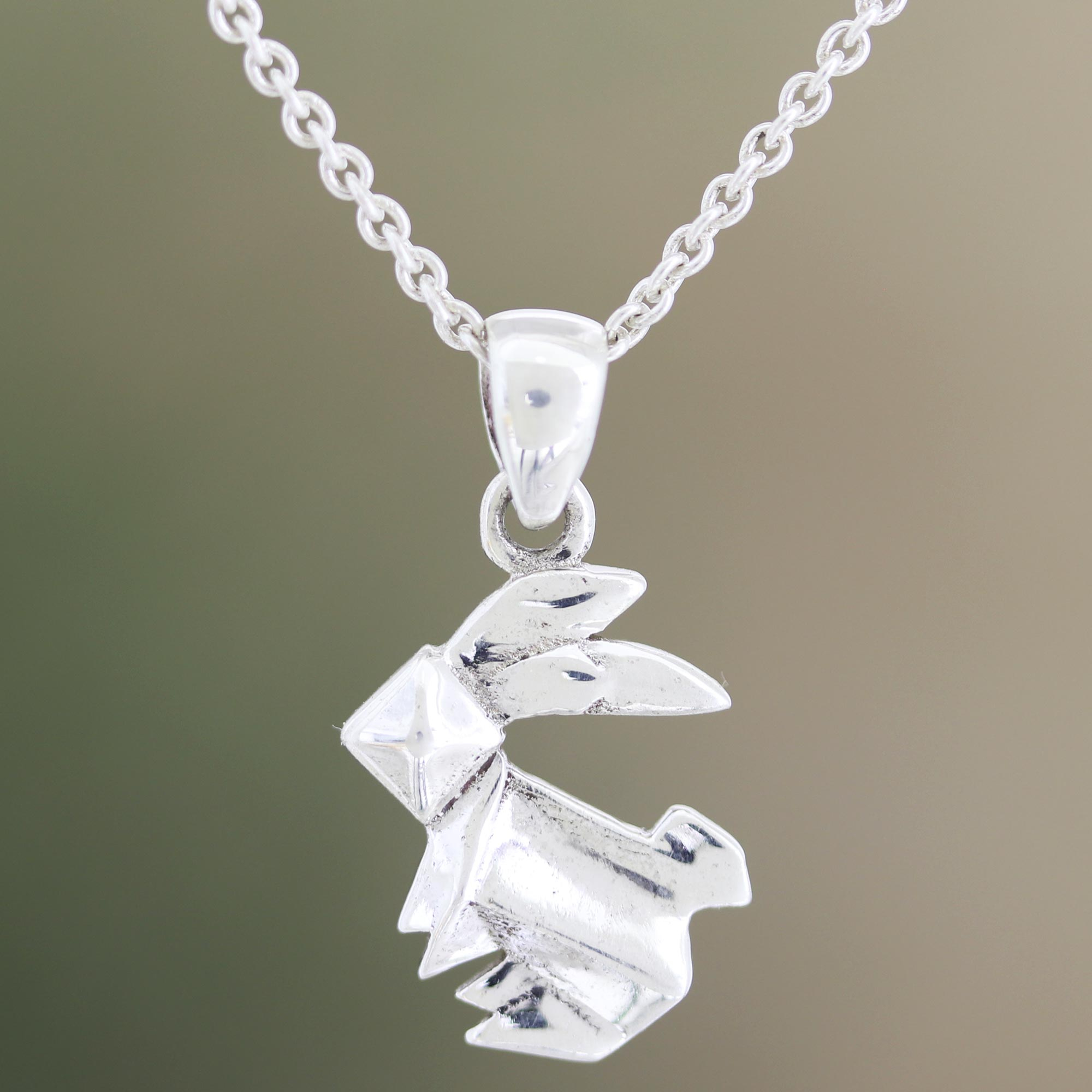 Silver Rabbit Necklace 