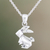 Collar colgante de plata esterlina - Collar con colgante de conejo en plata de primera ley