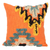 Embroidered cotton cushion covers, 'Geometric Heights' (pair) - Cotton Cushion Covers with Tufted Embroidery (Pair) (image 2b) thumbail