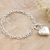 Sterling silver charm bracelet, 'Expectation of Love' - Sterling Silver Heart Charm Bracelet (image 2b) thumbail