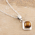 Tiger's eye pendant necklace, 'Earthy Delight' - Sterling Silver and Tiger's Eye Pendant Necklace (image 2b) thumbail