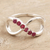 Ruby cocktail ring, 'Forever Pink' - Ruby Infinity-Motif Cocktail Ring (image 2) thumbail