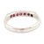 Ruby band ring, 'Pretty Princess' - Sterling Silver and Ruby Band Ring (image 2c) thumbail