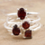Garnet stacking rings, 'Fiery Foursome' (set of 4) - Garnet and Sterling Silver Stacking Rings (Set of 4) thumbail