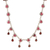 Halskette mit Granat- und Sterlingsilber-Anhänger im indischen Stil