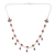 Carnelian and garnet pendant necklace, 'Sunset Teardrop' - Carnelian and Garnet Pendant Necklace from India