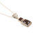 Garnet pendant necklace, 'Passionate Lady' - Garnet and Sterling Silver Pendant Necklace from India