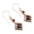 Garnet dangle earrings, 'Blissful Red' - Hand Crafted Garnet and Sterling Silver Dangle Earrings (image 2c) thumbail